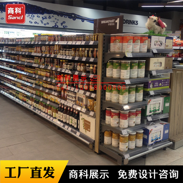 佛山商超货架高档红酒粮油零食文具家居用品双面陈列架厂家批发