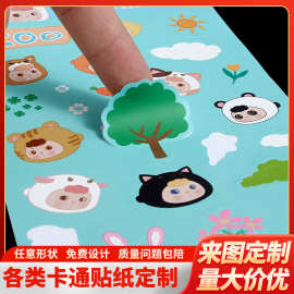 卡通贴纸定制可爱卡通动漫贴纸手账贴画DYI小熊咕卡不干胶定制