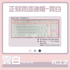 正刻四面透顶面雾透键帽双色注塑PC材质118键小全套原厂高度键帽