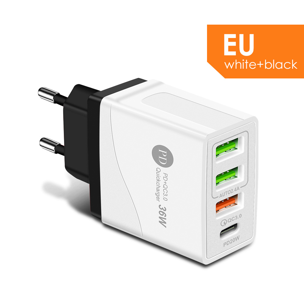 Caricabatterie PD36W 5V6.2A Adattatore di ricarica rapida QC-3.0 con testina standard britannica_voghion.com