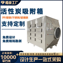 PP活性炭吸附箱漆雾废气处理箱高效过滤除味除臭废气处理设备