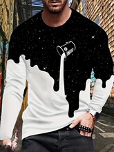 D 39674 3D Digital Print Round Neck T-Shirt ����ӡ��T��