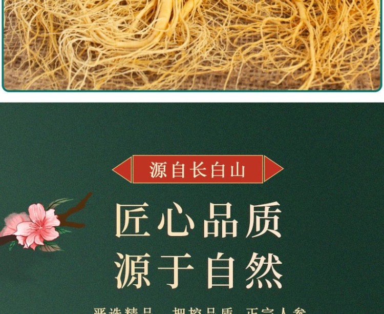 Fresh Northeast Ginseng Root Vacuum Packed Changbai Mountain Ginseng for Wine Soaking 20g key features