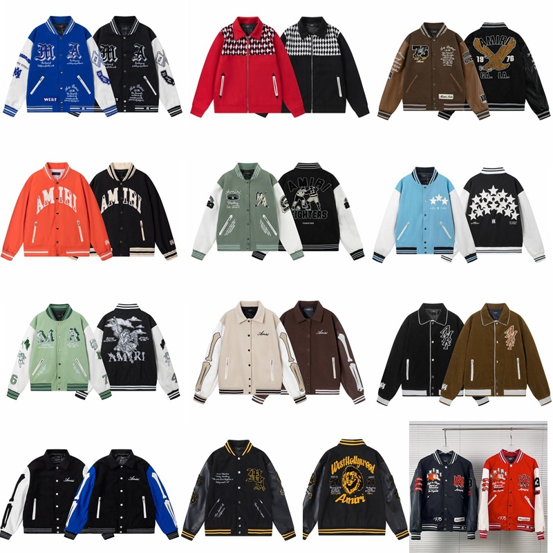 2024 Spring/Autumn New Arrival AM1R1 Letter Terry Embroidery Baseball Jacket/Jacket - Unisex Wholesale