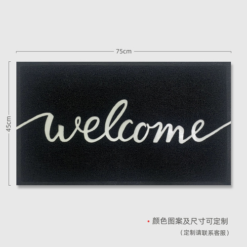 Amazon cross-border hello/welcome door mat entrance mat with tassels, soil-proof foot mat, carpet mat, door mat