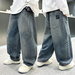 男童秋季休闲长裤2025新款帅气中大儿童牛仔裤子春秋装男孩直筒裤