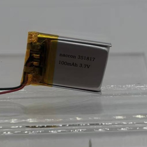 聚合物锂电池351817 100mAh  3.7v 电子录音翻译笔电池，认证齐全