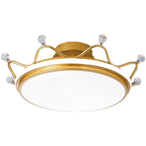 Nordic Crown Bedroom Ceiling Lamp Creative Warm Modern Light Luxury Second Bedroom Princess Girl Children's Room Chandelier