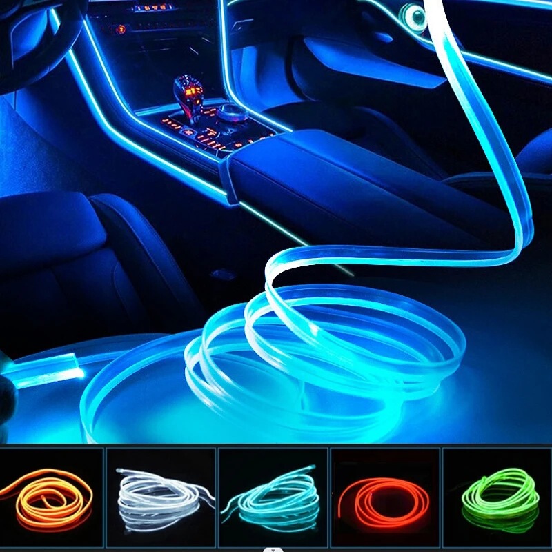 Source Factory El Cold Light Automotive Ambient Lighting, In-Car Light-Emitting Strip with USB Connector, No Installation Needed, Large Quantity, Excellent Price