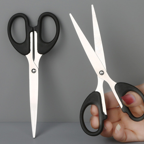 Stationery scissors, office home kitchen sewing paper scissors, large, medium and small thread cutting heads, stainless steel hand art scissors