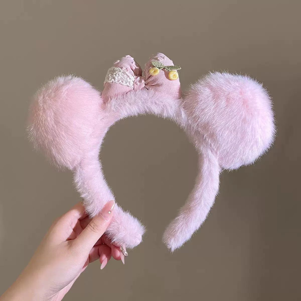 Otoño y invierno lindos osos de peluche orejas bandas de cabello para mujeres lavarse la cara y aplicar máscaras animales locos arco bandas para el cabello