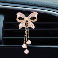Pearl Butterfly Knot Vent Scented Car Air Freshener Creative Car Interior Ornament Women's Car Decorations