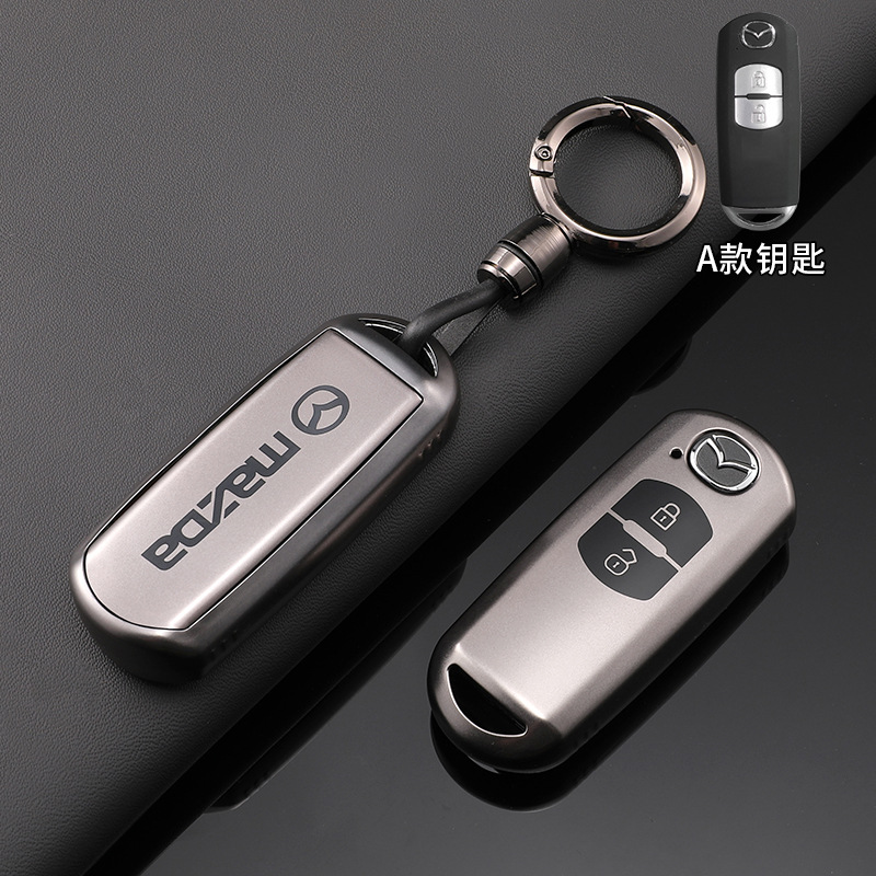 Mazda A [titanium gold] bright gun round hanging buckle