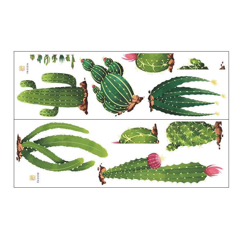 New Tropical Cactus Skirting Wall Stickers display picture 9