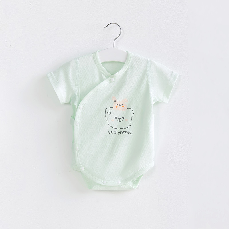 Bebé mono verano hombres y mujeres triángulo mameluco recién nacido Ropa niños de manga corta funda delgada Bebé Ropa de verano