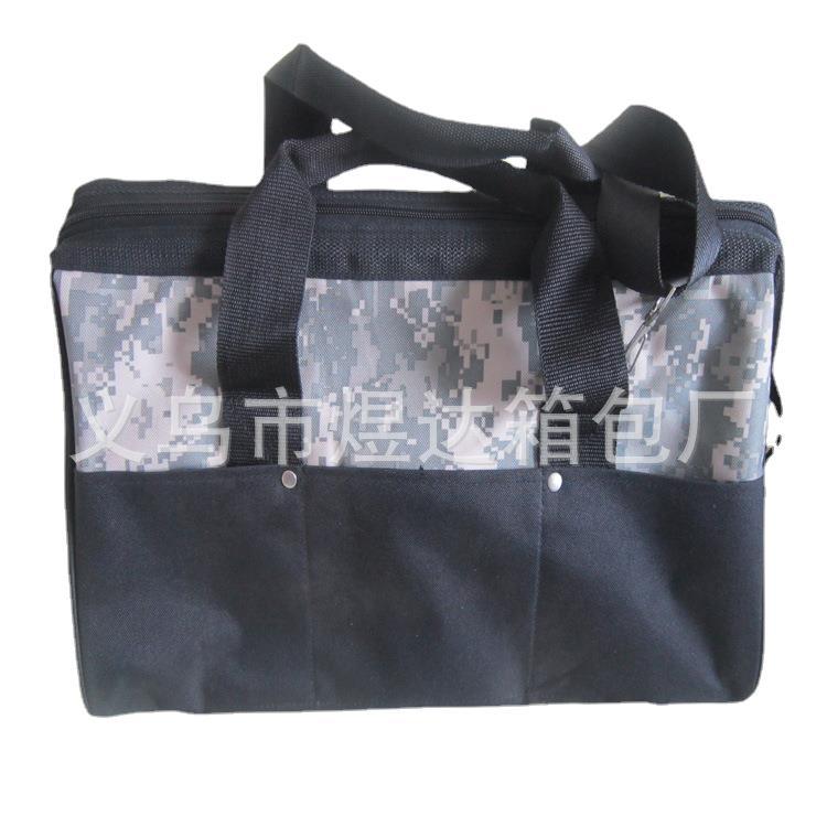 厂家供应销售专业多功能工具包 外贸新款大容量迷彩钢丝电工包