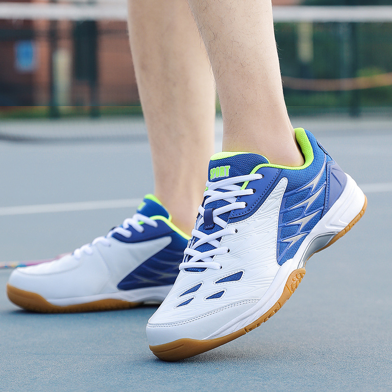Zapatos de entrenamiento profesional transfronterizos zapatos de bádminton de malla hombres y mujeres zapatos de tenis de mesa zapatos de carrera casuales ligeros