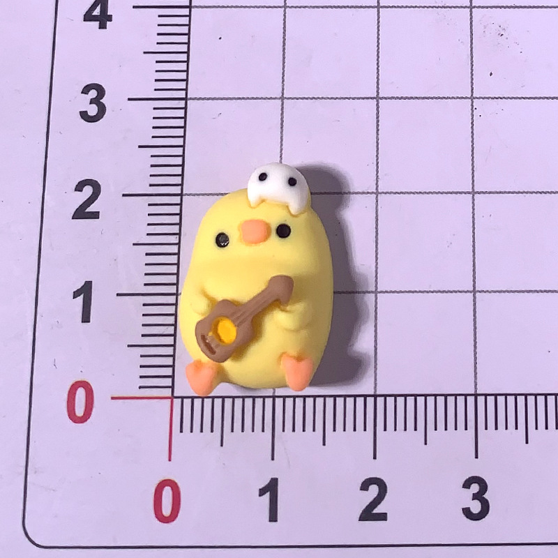 Caricatura gorda pollo amarillo diy accesorios de resina para el cabello agujero abrazaderas de zapatos agujero material hecho a mano accesorios de caso de teléfono móvil