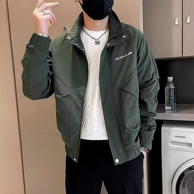 Trendy Brand Stylish Men's Jacket Spring and Autumn Casual Versatile Jacket New Men's Fashion Stylish Men's Outerwear Trendy Brand Stylish Men's Jacket Spring and Autumn Casual Versatile Jacket New Men's Fashion Stylish Men's Outerwear