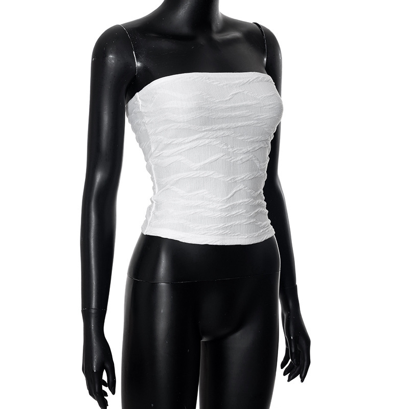 70g Weight Spandex, Polyester Fabric Type Short Top Length Bandeau Tops Type Holiday, Daily Occasion Strapless Neckline Skinny Fit Type Stripe Pattern Summer Season Women's Gender Elegant, Sexy Style Wholesale Women's Spandex Polyester Elegant Sexy Stripe Tank Tops 14