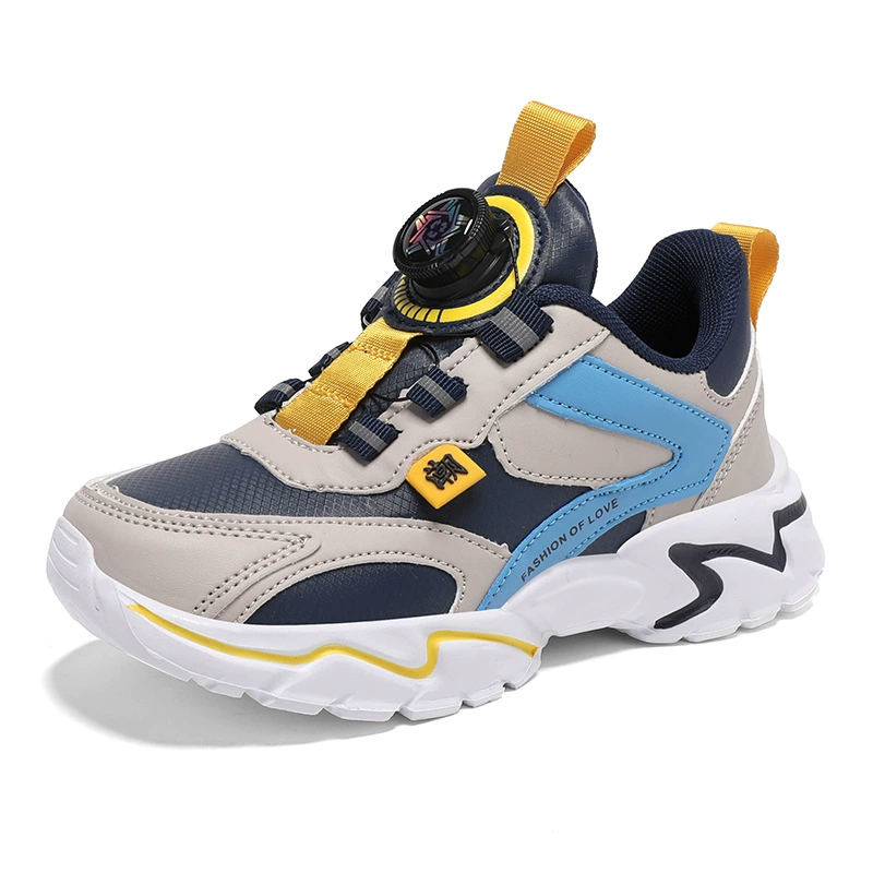Children’s breathable sports shoes 839, waterproof leather surface, running sneakers, sizes 28–40