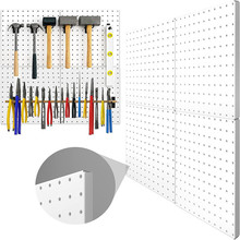 免打孔洞洞板墙面整板宿舍厨房浴室墙上置物架搁板壁挂收纳架隔板