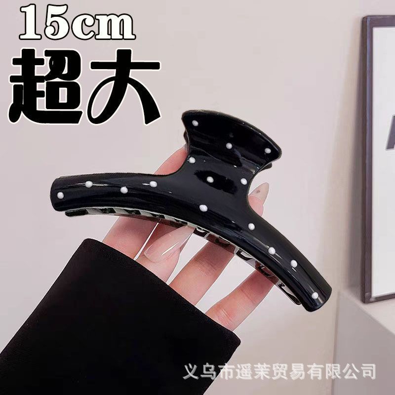 轻奢高端水晶大号抓夹鲨鱼夹女时尚百搭后脑勺盘发夹新款发抓头饰|undefined