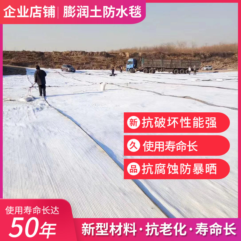 人工湖园林景观河道防渗防漏垃圾填埋场用 钠基GCL膨润土防水毯
