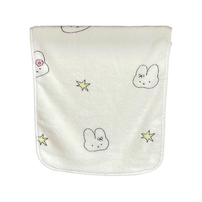 2025 nuevo lindo conejo dibujos animados toallas de baño mujeres coral absorción rápida toallas de estudiantes sombrero de cabello seco conjunto de tres piezas