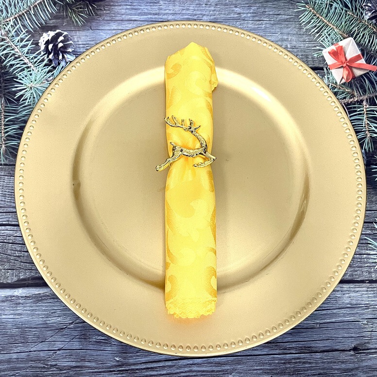 Foreign trade wedding hotel party disposable Christmas craft decoration plastic plate charger plate