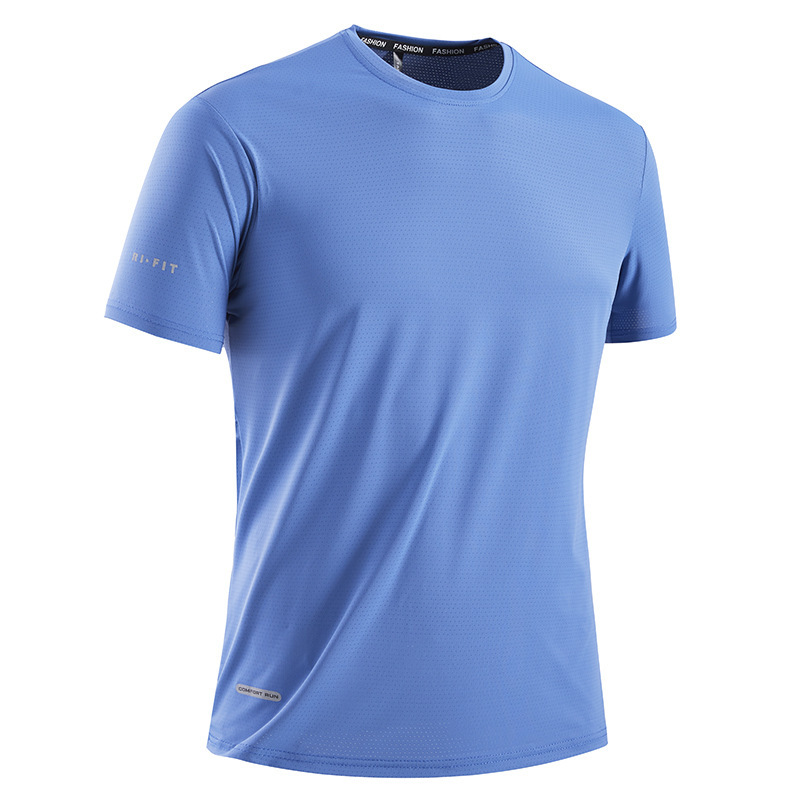 2025 New Style Breathable Ice Silk T-Shirt Men's Summer Quick-drying Short-sleeved Men's Round Neck Loose High-stretch Quick-drying Clothes 2025 New Style Breathable Ice Silk T-Shirt Men's Summer Quick-drying Short-sleeved Men's Round Neck Loose High-stretch Quick-drying Clothes