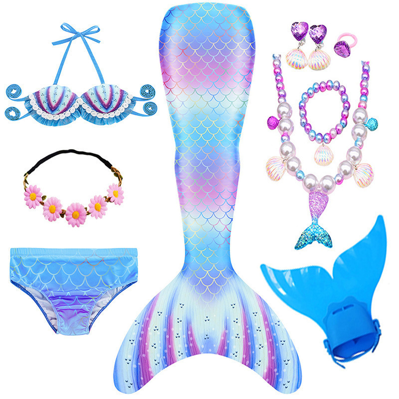 하단 판타지 3종세트 + 오리발 + 헤어 액세서리 + 목걸이 5종세트