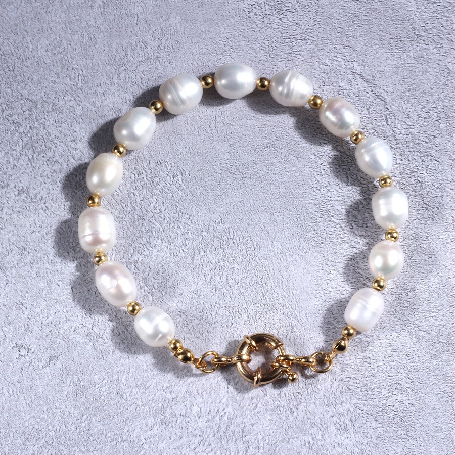 Freshwater Pearl, Titanium Steel Material Anni Bracelet For Women Pearl Grace Simple Fashion Small Exquisite Korean Style Fashion Unique Design