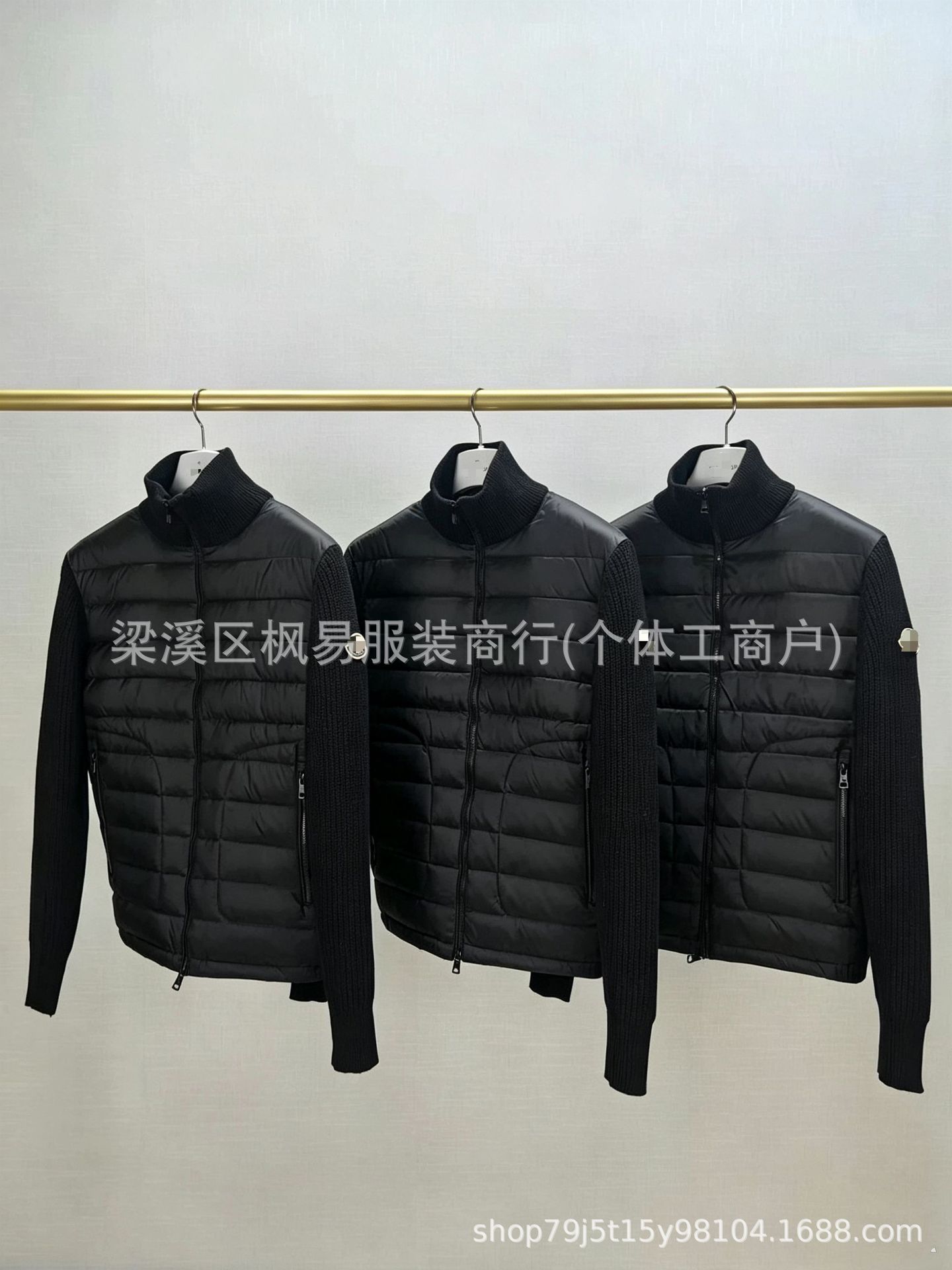 2026 nuevo M casa de punto chaqueta de plumón hombre empalmado blanco cuello vertical cálido abrigo ligero casual