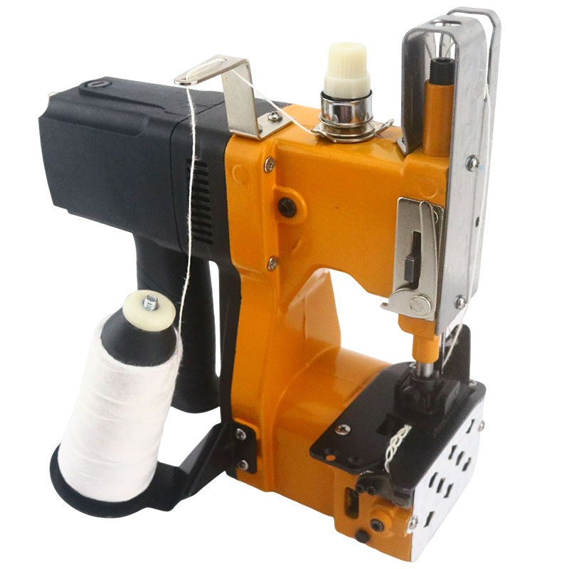 Máquina de coser eléctrica portátil tipo enchufe para comercio exterior, para materiales gruesos, máquina selladora de bolsas, máquina de coser en stock para venta al por mayor.