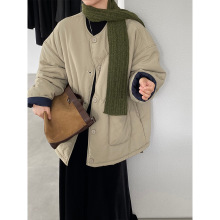 江左 日系复古工装棉服25冬季夹棉加厚面包服外套女棉衣 6376