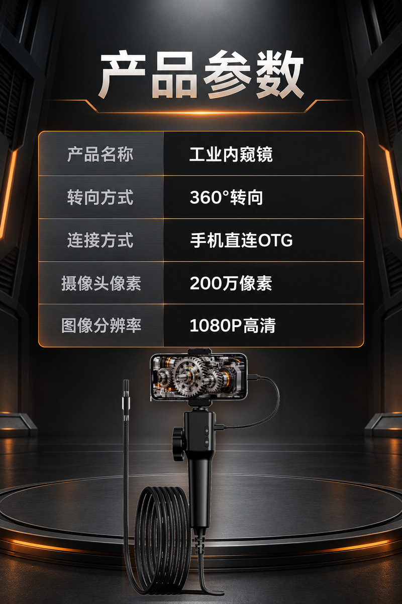 Wholesale OEM 360° Rotating Endoscope Mobile Phone OTG HD 2MP 6MM Pipe Inspection Camera