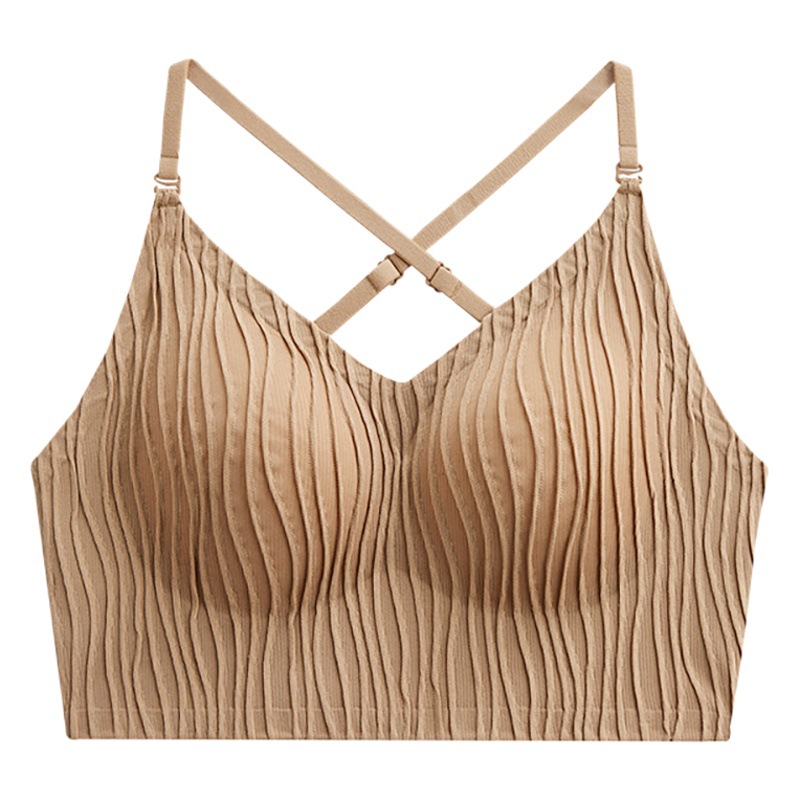 Oreja de trigo sin espalda grande sin espalda ropa interior de las mujeres anti-flacidez pequeño pecho apoyo sexy Correa belleza espalda sujetador