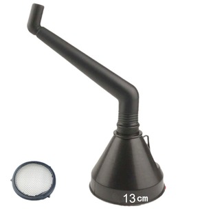 Curved handle car motorcycle fuel funnel with strainer injection molding curved handle 130MM funnel self-driving travel emergency tool