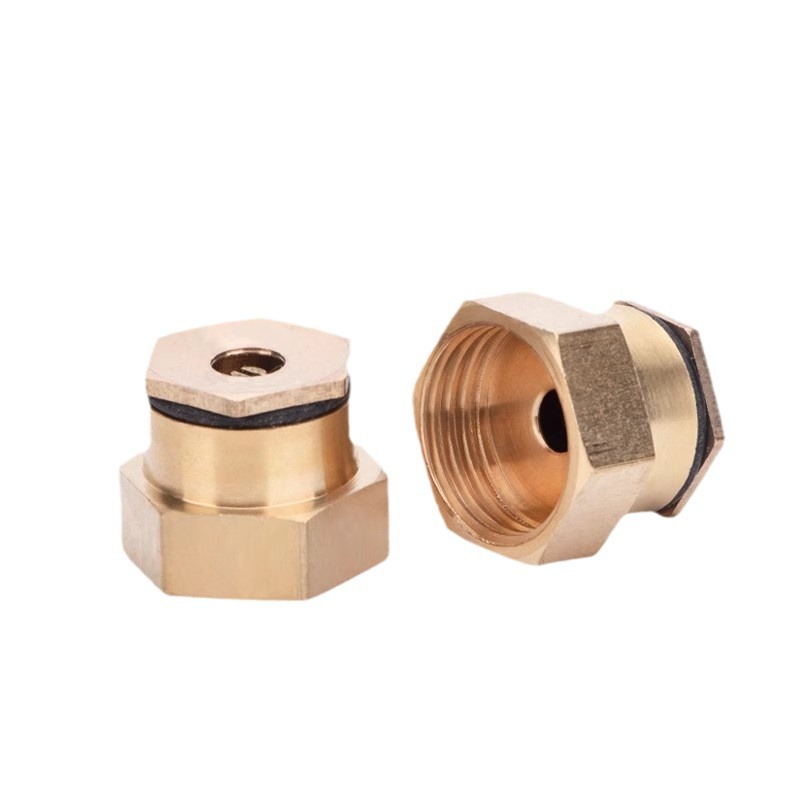 4 puntos de cobre ajustable boquilla centrífuga de cobre interna y externa de alambre de césped Riego Jardín sitio de plántulas eliminación de polvo boquilla ajustable