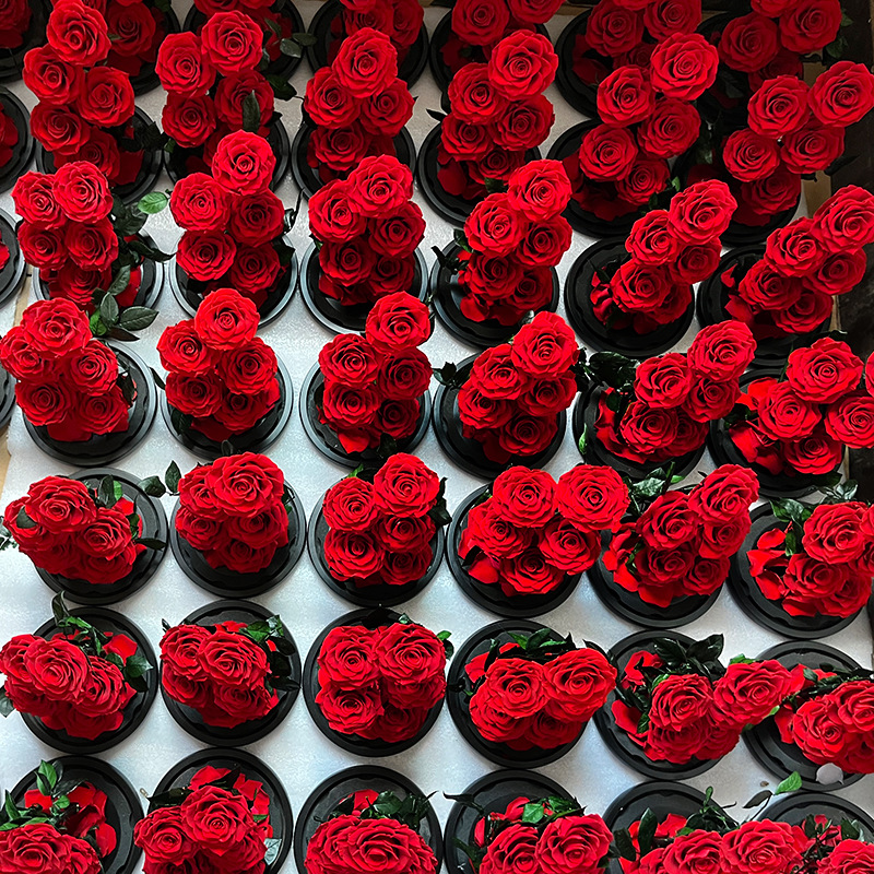 Rosa eterna del Principito, regalo de alta gama para el Día de San Valentín, rosa real cubierta de cristal, regalo transfronterizo de Navidad.