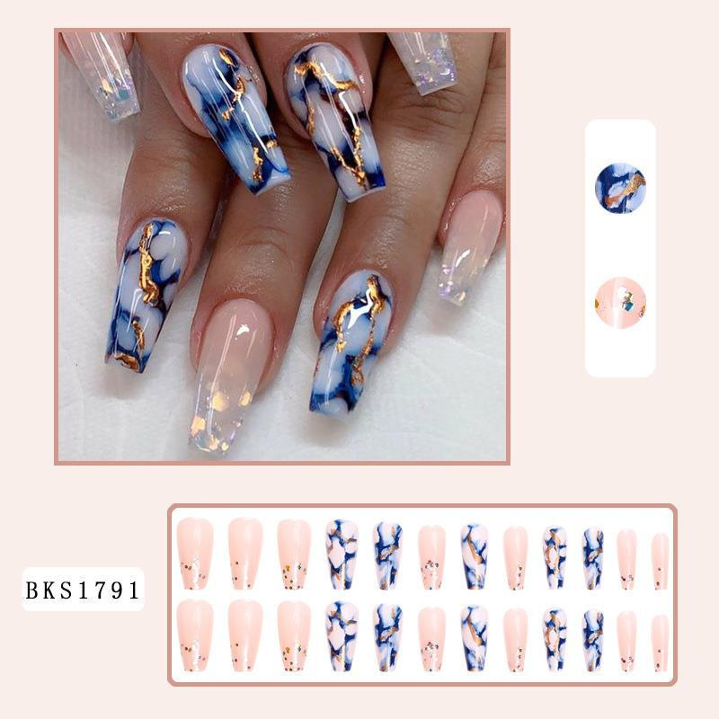 Retro Estilo Francés Dulce Estrella El Plastico Usar Manicura 1 Juego display picture 2