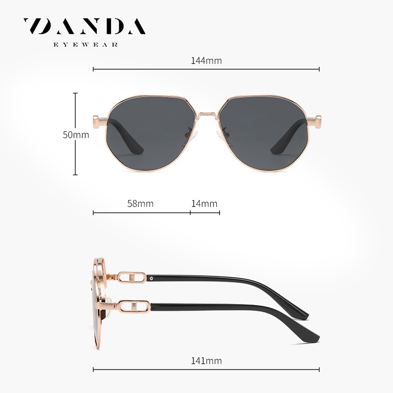 Nuevas gafas de sol polarizadas JS8577 Fashion Travel Street shooting gafas de sol de los hombres pesca protección solar polarizada gafas rana