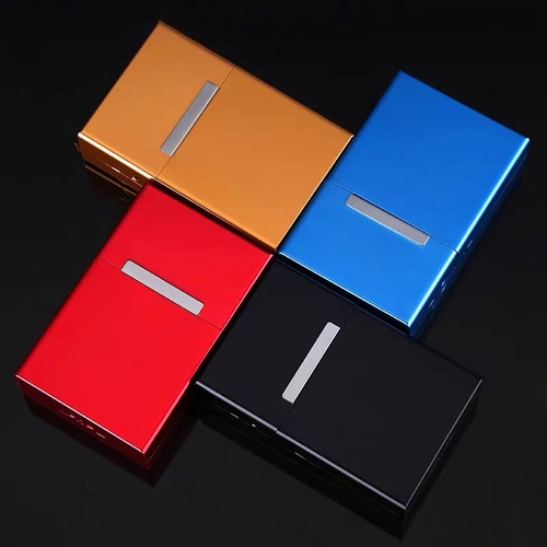 New Full Aluminum Alloy Cigarette Case 20 Pieces, Pack of Cigarettes, Soft and Hard Universal, Moisture-Proof, Durable, Personalized Magnetic and Laser Engraving