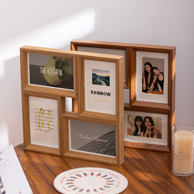 European-Style 6inch Creative Tabletop Photo Frame Set, Four-Panel Grid Photo Wall, 4R High-End Splicing Picture Frame for Wall Hanging European-Style 6inch Creative Tabletop Photo Frame Set, Four-Panel Grid Photo Wall, 4R High-End Splicing Picture Frame for Wall Hanging