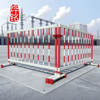 玻璃钢围栏红白相间可移动护栏电力设备周边临时安全绝缘隔离围挡