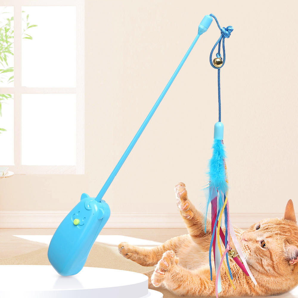 Nuevo producto Laser Fun Cat Stick Feather Fun Cat Cinta de cinta de gato de mano interactiva Fabricante de juguetes para gatos infrarrojos al por mayor
