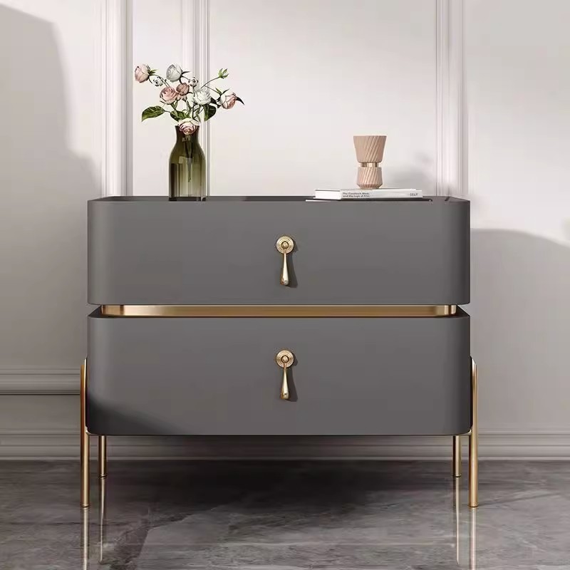 Dormitorio doméstico simple y moderno dormitorio superior italiano de lujo ligero mesita de cabecera sin instalación integral nuevo tipo