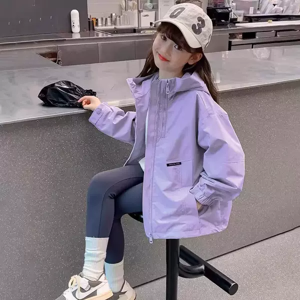 Girls' Spring Coat 2026 New Style, Trendy and Super Popular Spring and Autumn Jacket for Older Children, Girls' Spring Sports and Casual Top