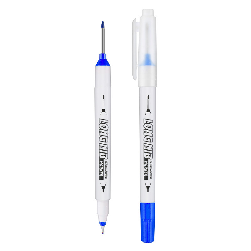 Cabeza larga marca doble pluma agujero profundo metal baño carpintería azulejo marca tornillo agujero profundo 20mm marcado pluma